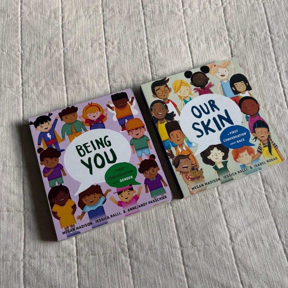 First Conversations Race & Gender Board Books Kids Excellent Set of 2